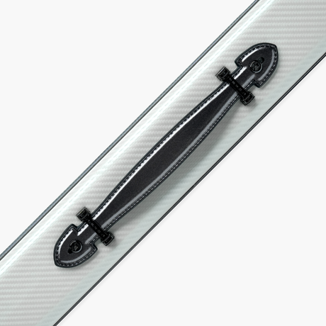FFGM The Rocket Ronnie O'Sullivan 1 Piece 2 Slot Ultra Luxury White Snooker and Pool Cue Case - Holds 2 x One Piece Cues Cue + Case