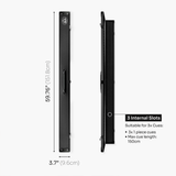 Baize Master Summit One Piece Three Slot Luxury Aluminium Snooker and Pool Cue Case with Chunky Metal Ends – Holds 3 x One Piece Cues