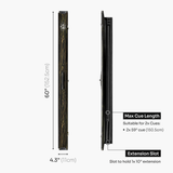 Baize Master Woodgrain 1 Piece 3 Slot Aluminium Snooker and Pool Cue Case - Holds 2 Cues + Extensions