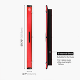 Baize Master Summit One Piece Three Slot Luxury Aluminium Snooker and Pool Cue Case with Chunky Metal Ends – Holds 3 x One Piece Cues