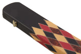 Baize Master 3/4 Joint WIDE 3 Slot BROWN DIAMONDS Luxury Round End Snooker Pool Cue Case with Studs - Holds 2 Cues