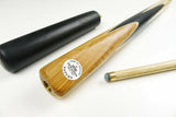 Peradon SATURN 57" Hand Spliced OLIVE 3/4 Jointed Pool Cue + Mini Ext, 8mm Tip