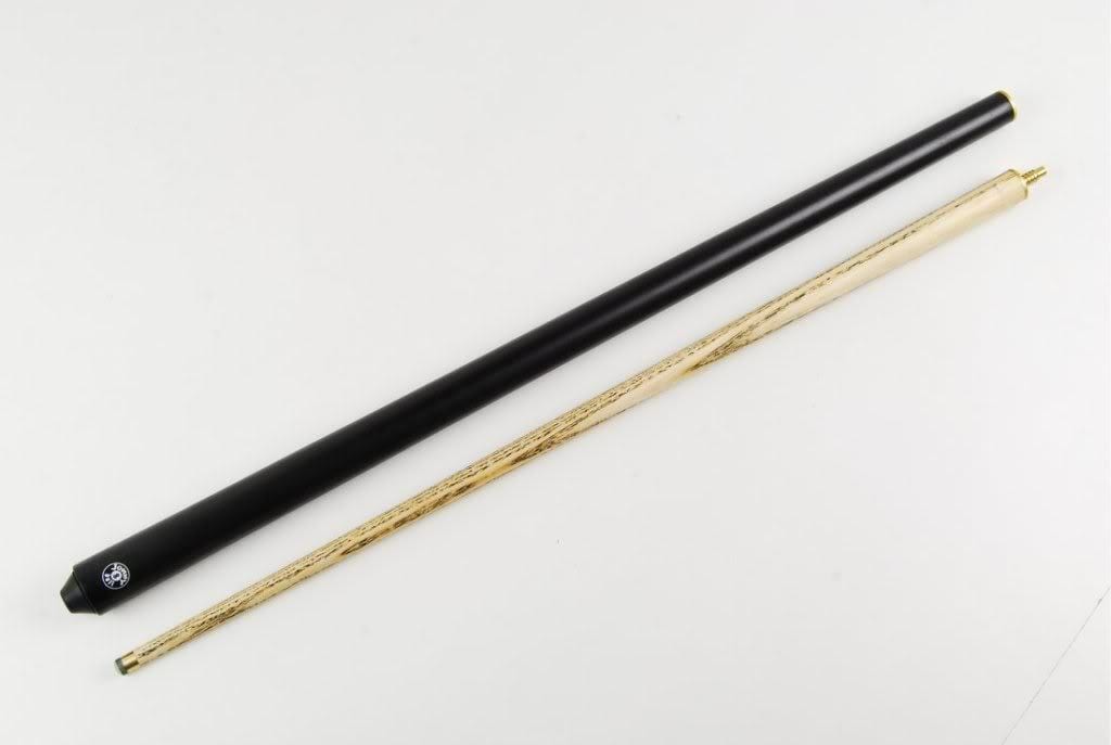 Jonny 8 Ball BLACK JET JUNIOR Short 48" 2 Pc Ash Snooker Pool Cue & SOFT CASE 10mm Tip