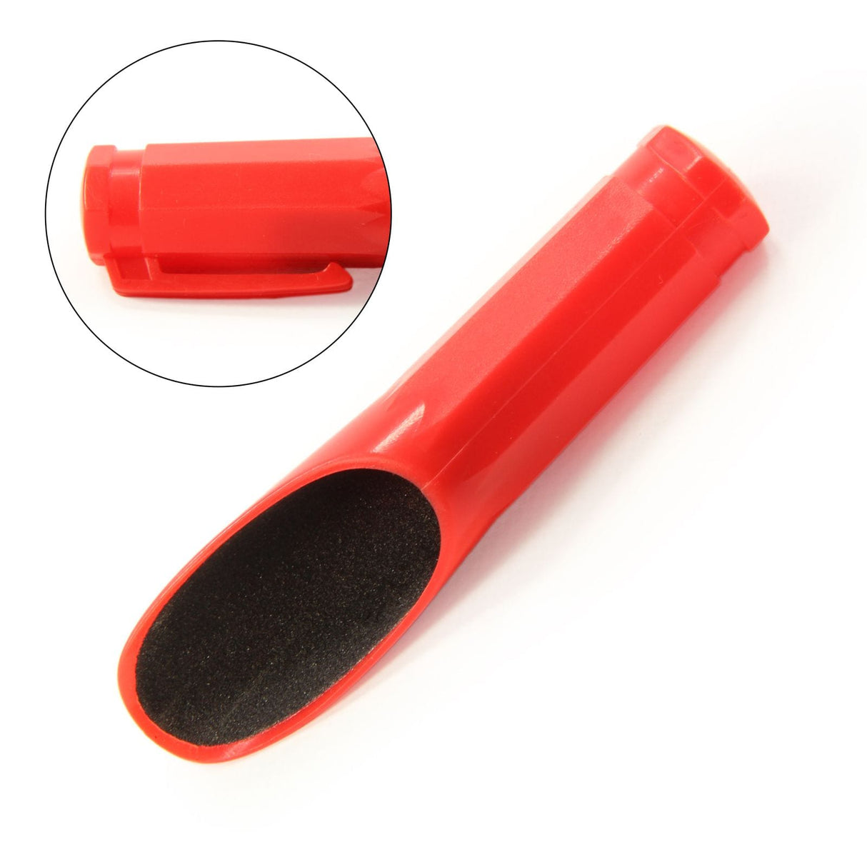 Snooker & Pool Red Plastic Cue Tip Sander - Pen Style