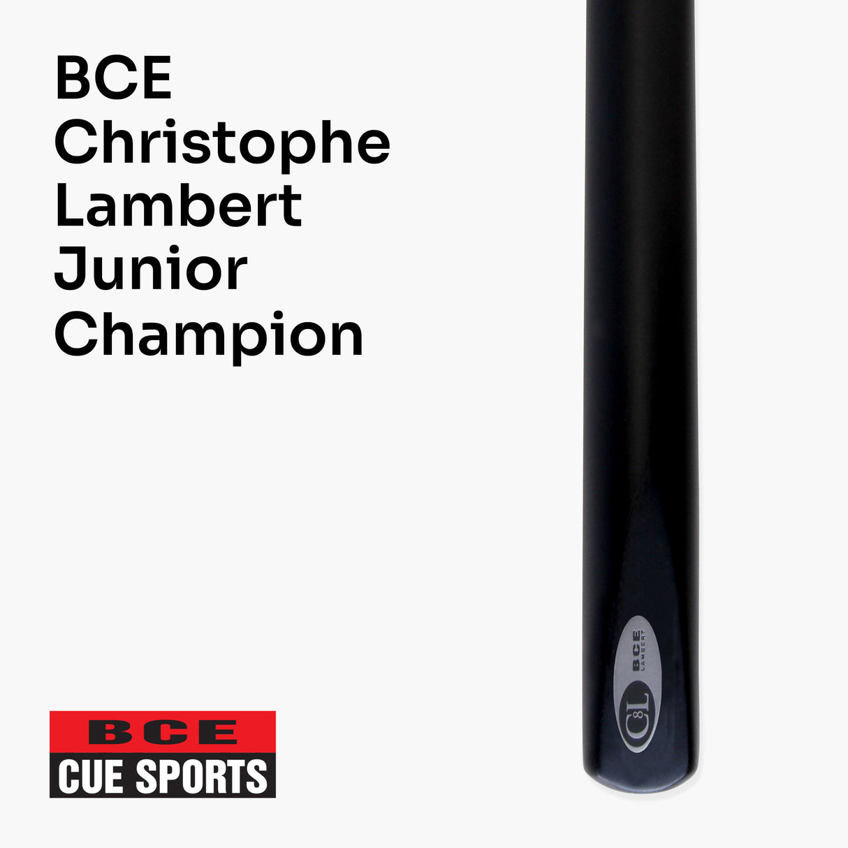 BCE Christophe Lambert 48 Inch JUNIOR CHAMPION 2pc English Pool Cue - 8.5mm Tip