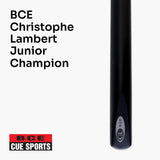 BCE Christophe Lambert 48 Inch JUNIOR CHAMPION 2pc English Pool Cue - 8.5mm Tip