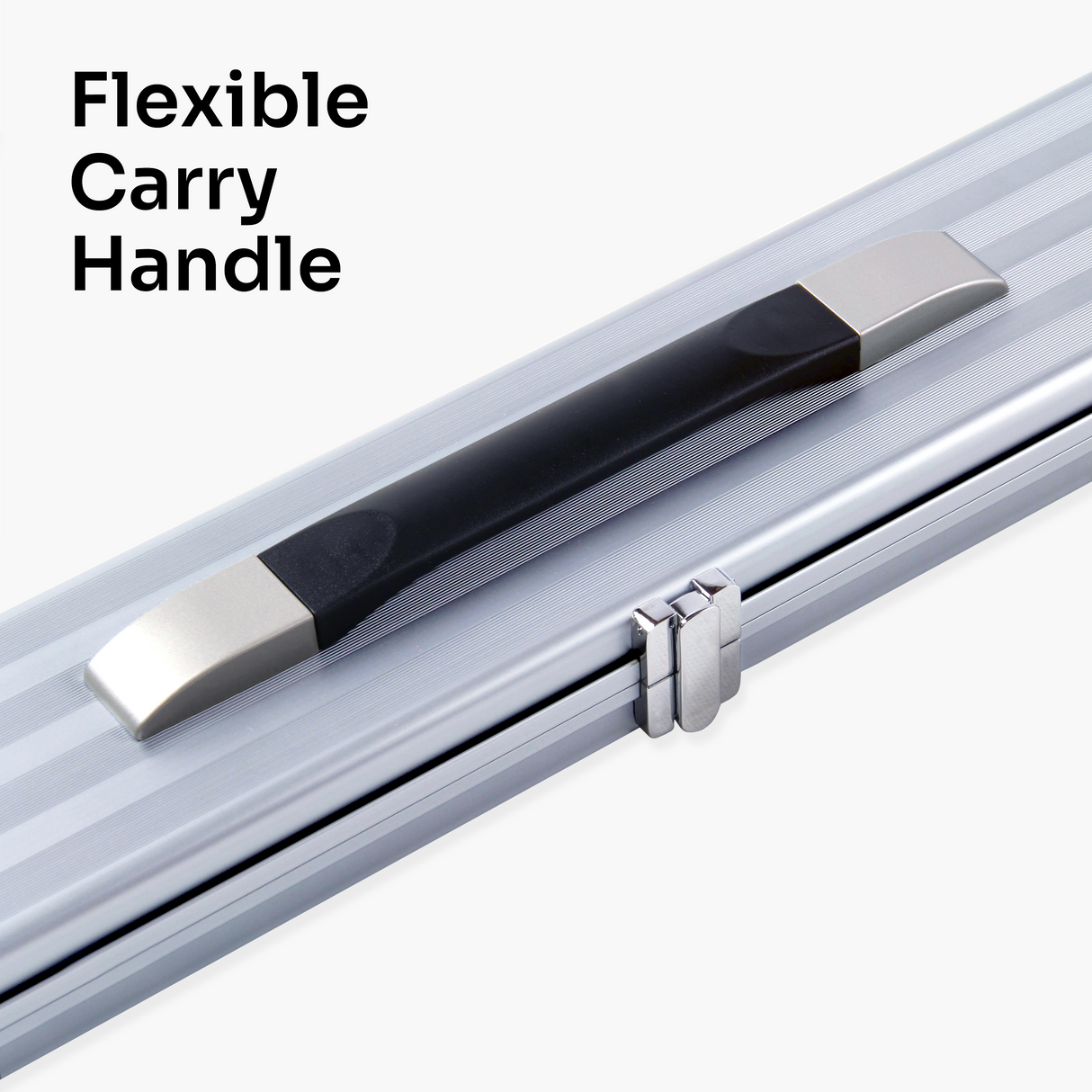 Baize Master WIDE GREY 3/4 PRO LINE Aluminium Metal Ends Snooker Pool Cue Case - Holds 2 Cues
