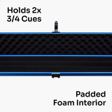 Baize Master SATIN LINE Pro Aluminium 3/4 Luxury Snooker Pool Cue Case – Holds Two ¾ Joint Cues