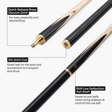 Baize Master Marble Marksman ¾ Joint English Pool Cue with 8.5mm Baize Master Pro Impact Hybrid Tip