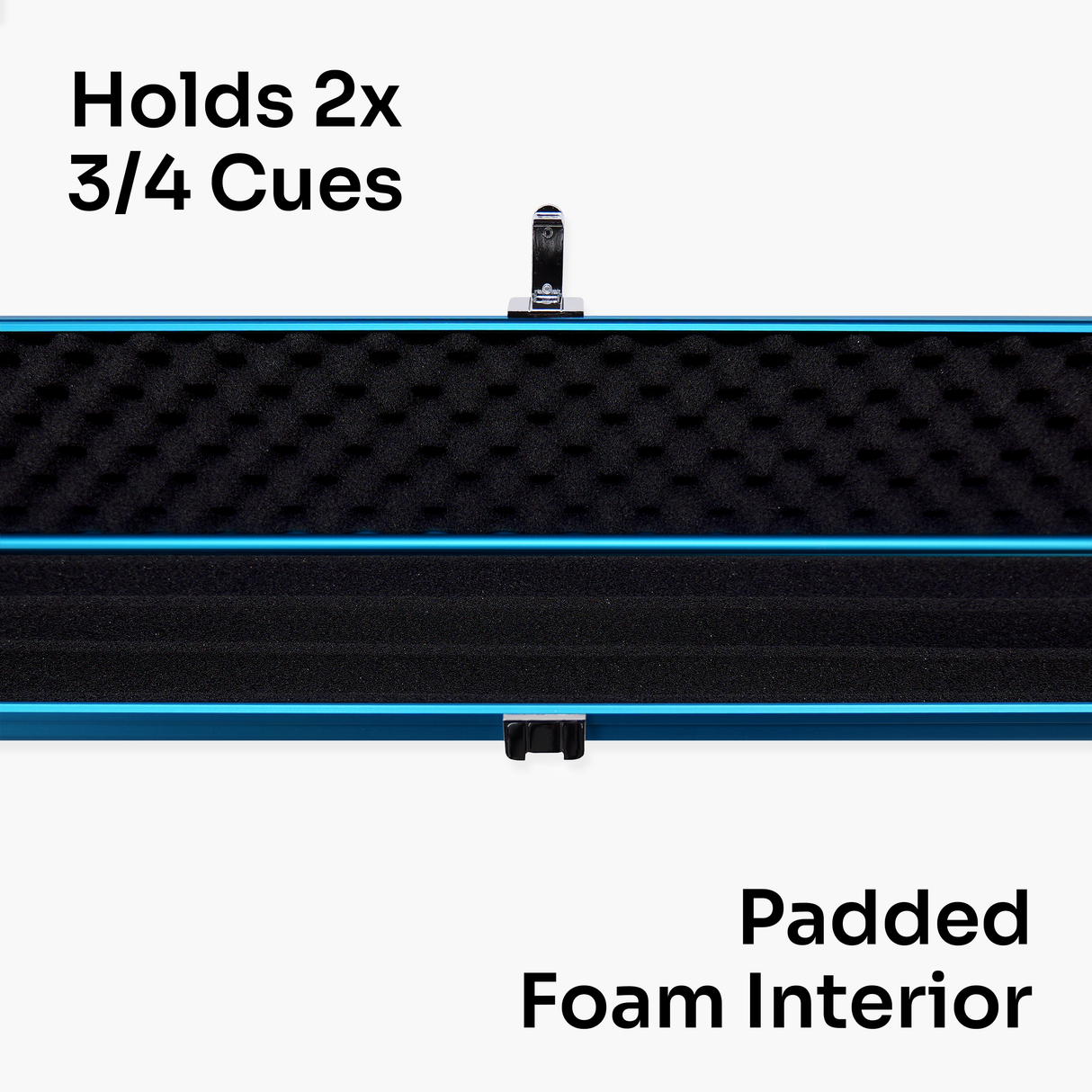 Baize Master SATIN LINE Pro Aluminium 3/4 Luxury Snooker Pool Cue Case – Holds Two ¾ Joint Cues Baize Master