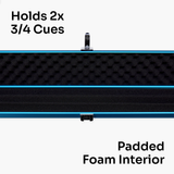 Baize Master SATIN LINE Pro Aluminium 3/4 Luxury Snooker Pool Cue Case – Holds Two ¾ Joint Cues Baize Master