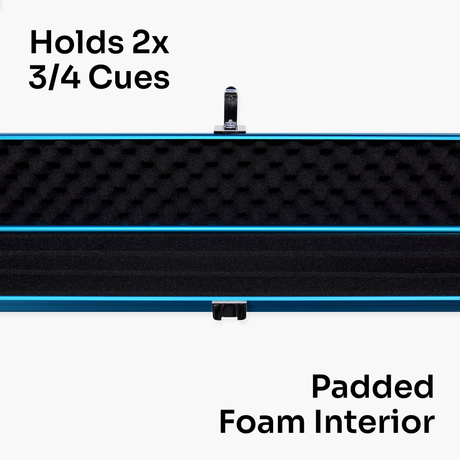 Baize Master SATIN LINE Pro Aluminium 3/4 Luxury Snooker Pool Cue Case – Holds Two ¾ Joint Cues Baize Master