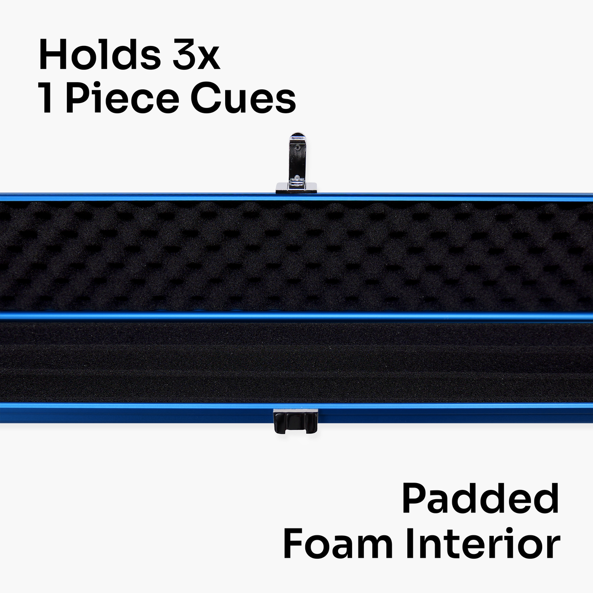 Baize Master SATIN LINE One Piece Luxury Snooker Pool Cue Case - Holds 3 Cues