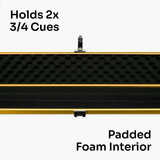 Baize Master SATIN LINE Pro Aluminium 3/4 Luxury Snooker Pool Cue Case – Holds Two ¾ Joint Cues Baize Master