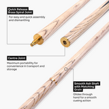 Baize Master 57 Inch CONQUEST 2 Piece Snooker Pool Cue Matching Ash Shaft 9.5mm Tip