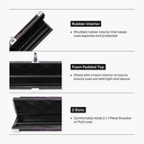 Baize Master Woodgrain 1 Piece 2 Slot Aluminium Snooker and Pool Cue Case - Holds 2 Cues