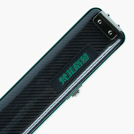 FFGM The Rocket Ronnie O'Sullivan 1 Piece 2 Slot Ultra Luxury Black and Green Snooker and Pool Cue Case - Holds 2 x One Piece Cues Cue + Case