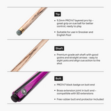 PRO147 Jester 1 Piece Snooker and Pool Cue and Case Set with 9.3mm Pro Tip