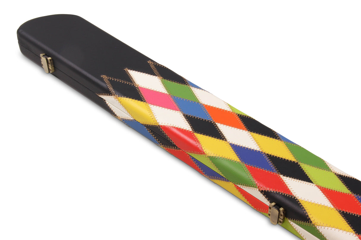 Baize Master 1 Piece DIAMONDS Luxury Round Ends Snooker Pool Cue Case with Studs - Holds 3 Cues