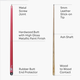 Jonny 8 Ball SCORPION 57 Inch 2 Piece Ash Snooker Pool Cue 9mm Tip