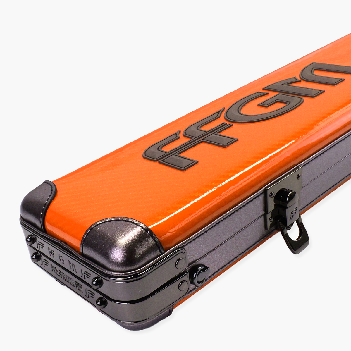 FFGM The Rocket Ronnie O'Sullivan 1 Piece 3 Slot Ultra Luxury Orange Snooker and Pool Cue Case - Holds 3 x One Piece Cues