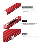 Baize Master Pro Line Wide 3/4 3 Slot Luxury Aluminium Snooker and Pool Cue Case - Holds 2 Cues