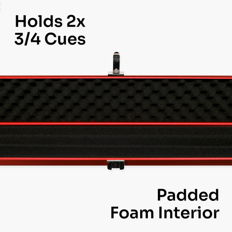 Baize Master SATIN LINE Pro Aluminium 3/4 Luxury Snooker Pool Cue Case – Holds Two ¾ Joint Cues Baize Master