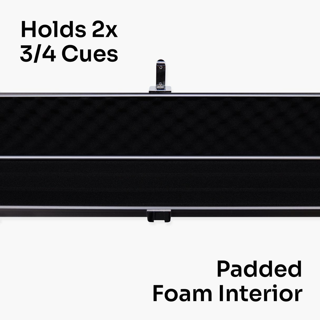 BAIZE MASTER Prestige Pro Aluminium 3/4 Luxury Snooker Pool Cue Case – Holds Two ¾ Joint Cues