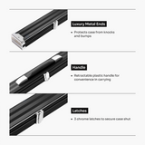 Baize Master Pro Line 3/4 2 Slot Luxury Aluminium Snooker and Pool Cue Case - Holds 1 Cue