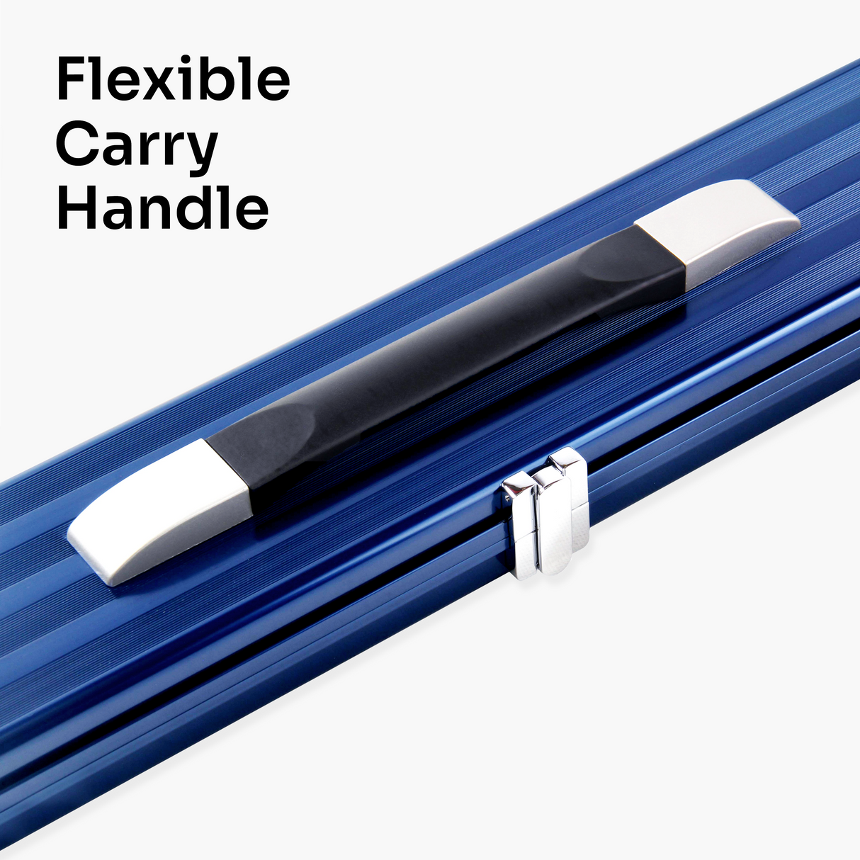 Baize Master WIDE BLUE 3/4 PRO LINE Aluminium Metal Ends Snooker Pool Cue Case - Holds 2 Cues