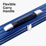 Baize Master WIDE BLUE 3/4 PRO LINE Aluminium Metal Ends Snooker Pool Cue Case - Holds 2 Cues