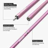 Jonny 8 Ball Inferno 2 Piece Graphite Fiberglass Cue and Case Set 9.5mm Green Layered Tip