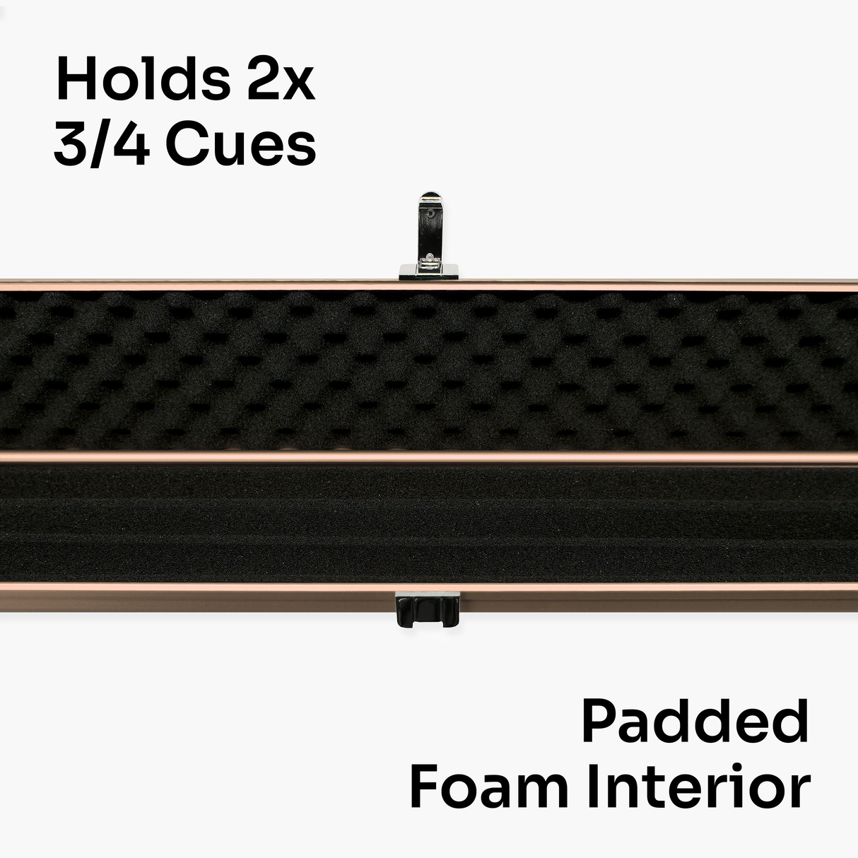 Baize Master SATIN LINE Pro Aluminium 3/4 Luxury Snooker Pool Cue Case – Holds Two ¾ Joint Cues Baize Master