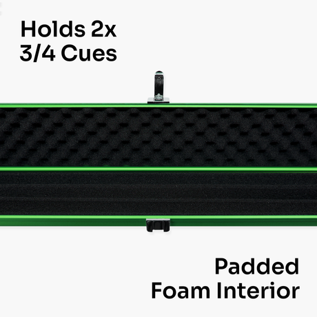 Baize Master SATIN LINE Pro Aluminium 3/4 Luxury Snooker Pool Cue Case – Holds Two ¾ Joint Cues Baize Master