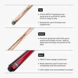 PRO147 Jester 1 Piece Snooker and Pool Cue and Case Set with 9.3mm Pro Tip