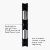 Baize Master Plain Black Deluxe Snooker and Pool Cue Case for 51 Inch Cues – Holds Two 1 Piece 51 Inch Cues