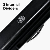Baize Master Deluxe 2 Piece 3 Slot Snooker and Pool Cue Case - Holds One 2 Piece Cue + Extensions