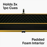 Baize Master SATIN LINE One Piece Luxury Snooker Pool Cue Case - Holds 3 Cues Cue & Case