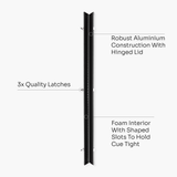 Baize Master SATIN LINE One Piece Luxury Snooker Pool Cue Case - Holds 2 Cues Cue & Case