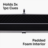 Baize Master Prestige One Piece Luxury Snooker Pool Cue Case - Holds 3 Cues
