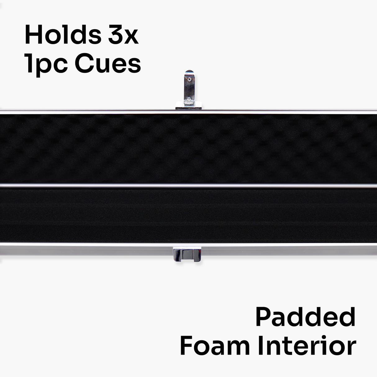 Baize Master SATIN LINE Pro Aluminium 3/4 Luxury Snooker Pool Cue Case – Holds Two ¾ Joint Cues Baize Master
