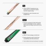 PRO147 Jester 1 Piece Snooker and Pool Cue and Case Set with 9.3mm Pro Tip