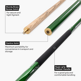 Jonny 8 Ball GREEN TORPEDO 48 Inch 2 Piece Junior Kids Snooker Pool Cue and Hard Case Set 9.5mm Tip