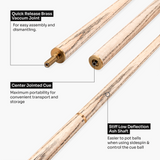 Jonny 8 Ball 2 Piece SNIPER 57 Inch Ash English Pool Cue with 8mm Pro Leather Tip