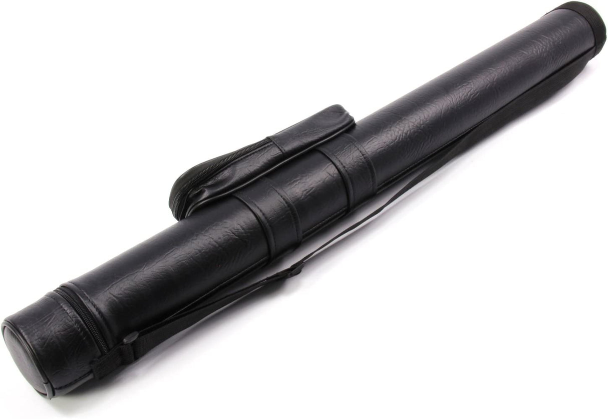 Black 5pc Centre Joint Pool Snooker Cue Tube Case – Holds 2 Butts 3 Shafts