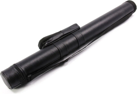 Black 5pc Centre Joint Pool Snooker Cue Tube Case – Holds 2 Butts 3 Shafts Cue & Case