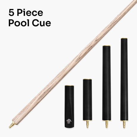Jonny 8 Ball COMBI Length Adjustable 5 Piece Ash Snooker Pool Cue – 9mm Tip Jonny 8 Ball