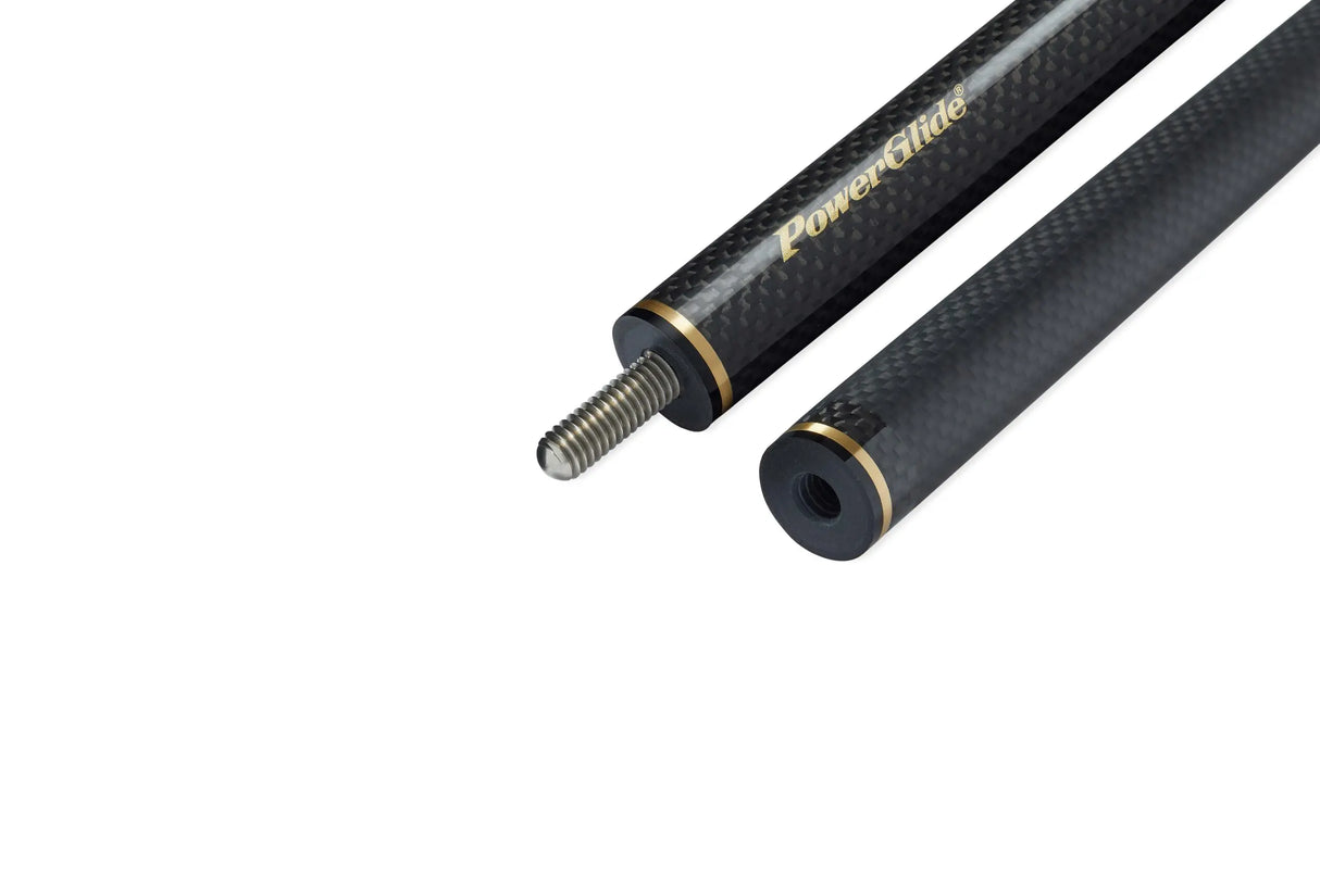 PowerGlide ARAMID 57 Inch 2 Piece Centre Joint Carbon Fibre Snooker Cue 10mm Tip