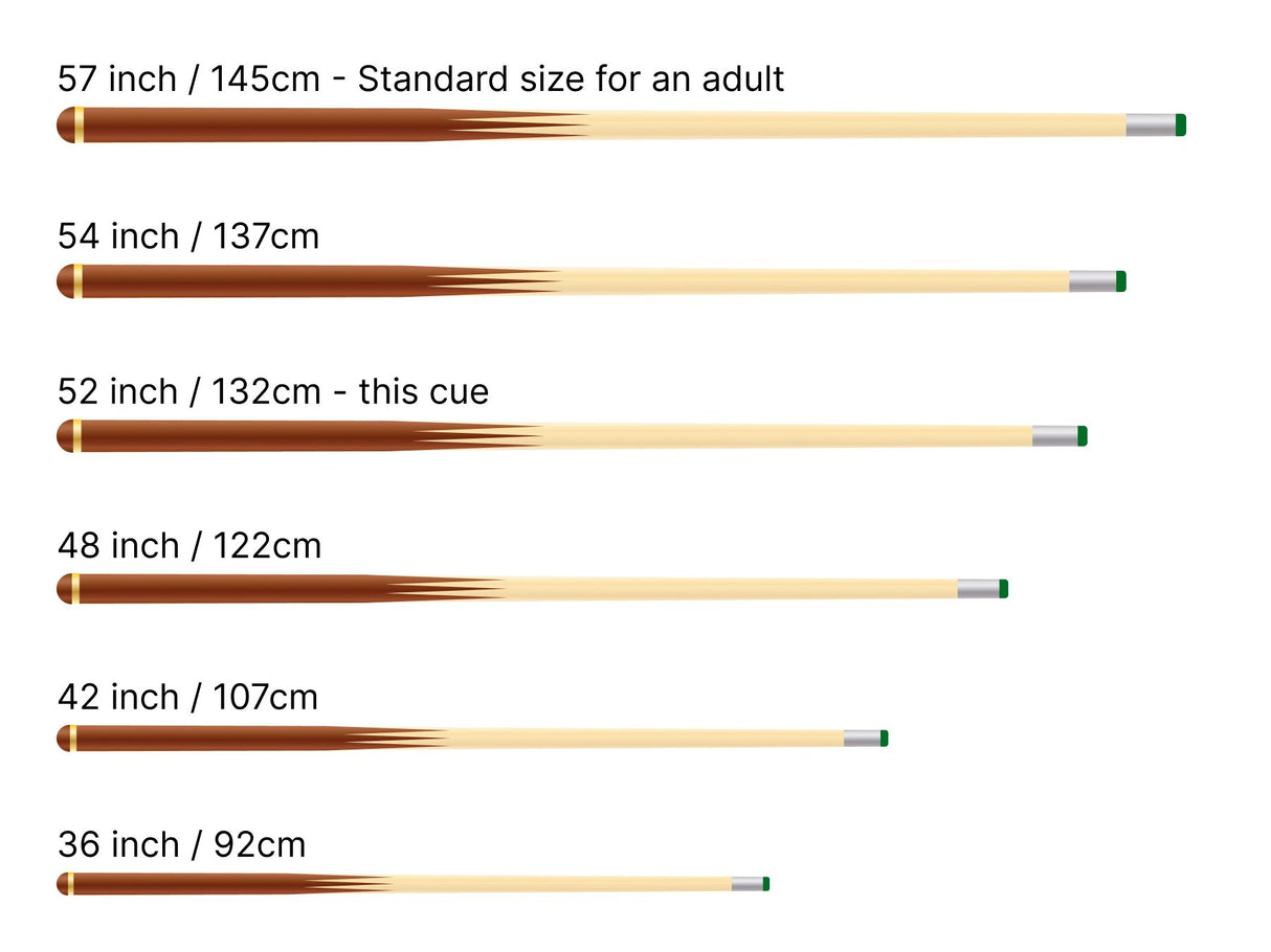 Jonny 8 Ball 52 Inch NEON BLUE JET 2 Pc Ash Cue with 9.5mm Tip