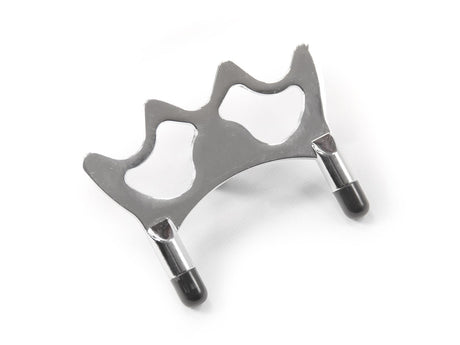 Chrome HALF BUTT Rest Head for Snooker or Pool with Plastic Toes